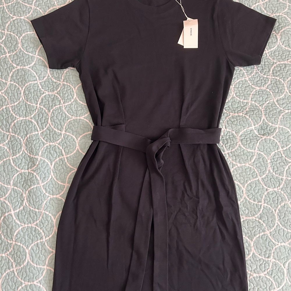 Vince Black Mini Dress with Belt